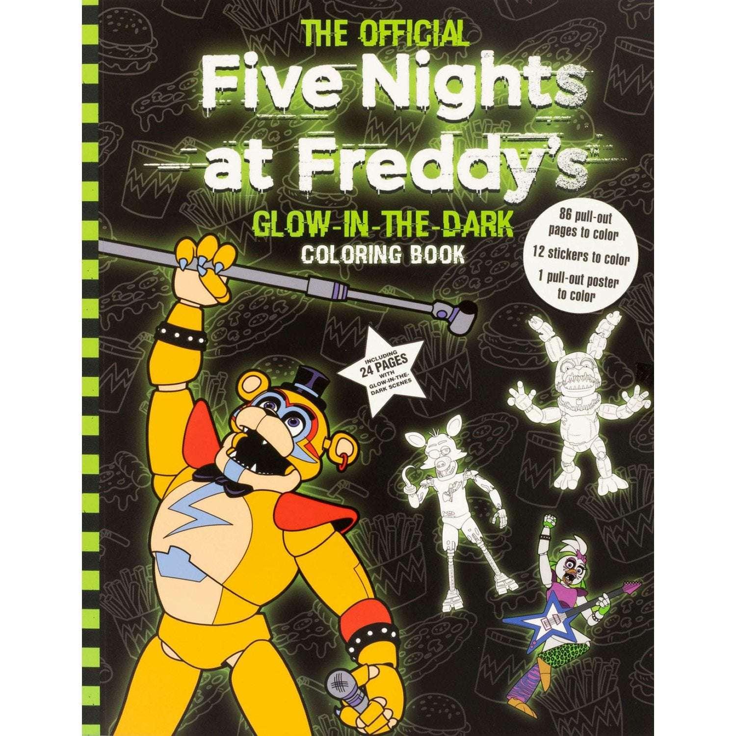 The Official Five Nights at Freddy's Glow-in-the-Dark Coloring Book, Paperback - USA MEGA SHOP