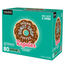 KEURIG 80-count K-Cup pod box, Original Donut Shop Regular medium roast, side view