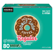 KEURIG K-Cup pod box with Original Donut Shop Regular medium roast, 80-count