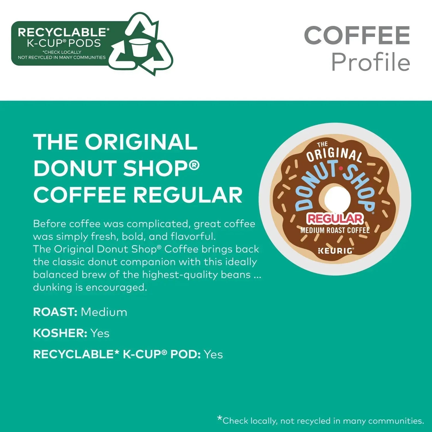 The Original Donut Shop Medium Roast K-Cup Pods, Regular, 80 ct.