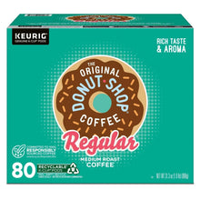 Keurig K-Cup coffee pod box back, Regular medium roast, rich taste & aroma