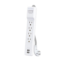 CyberPower power strip with USB ports and braided cord with plug