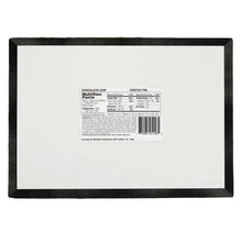 Back of muffin box with nutrition facts panel and barcode sticker