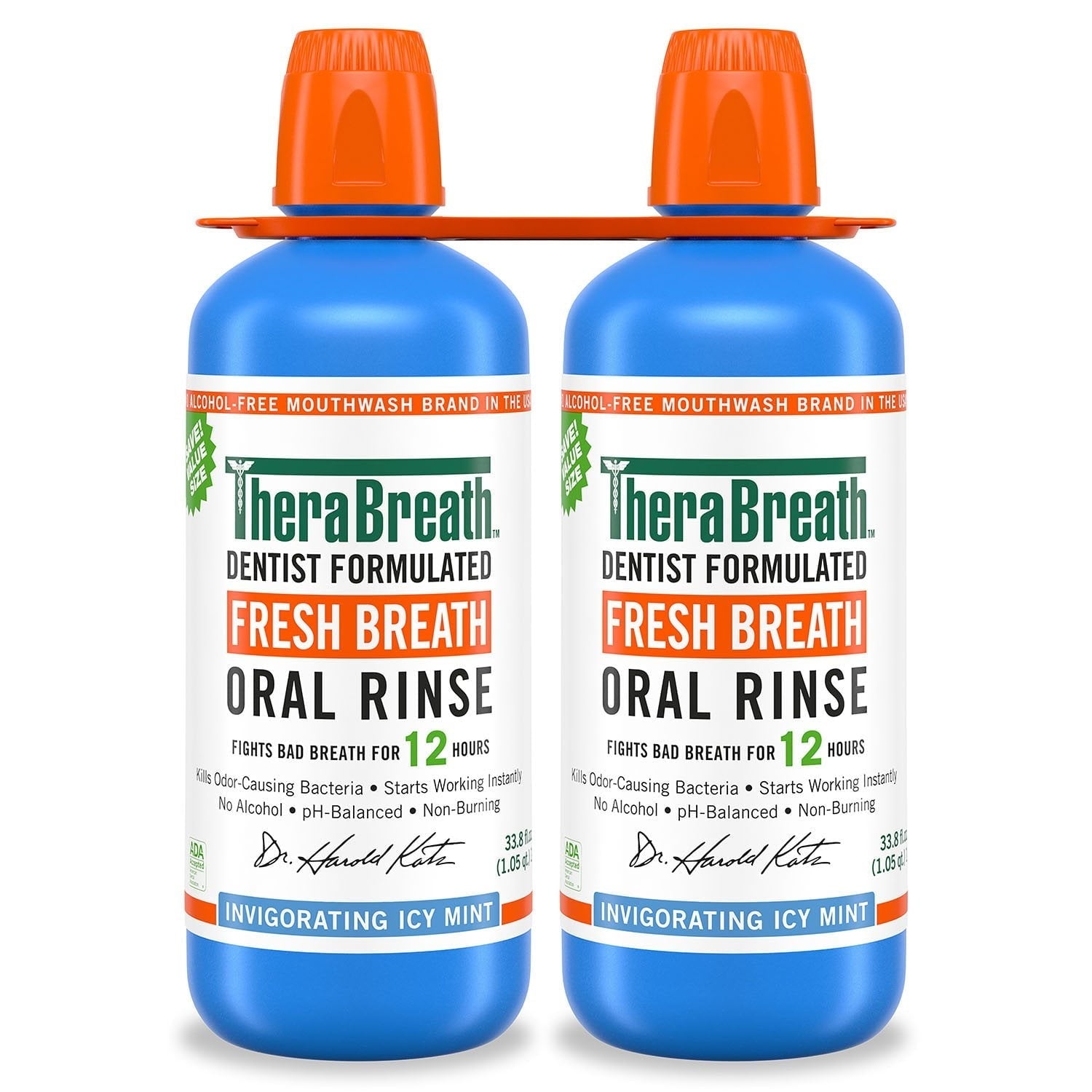 TheraBreath Icy Mint Mouthwash, 1L, 2 pk.