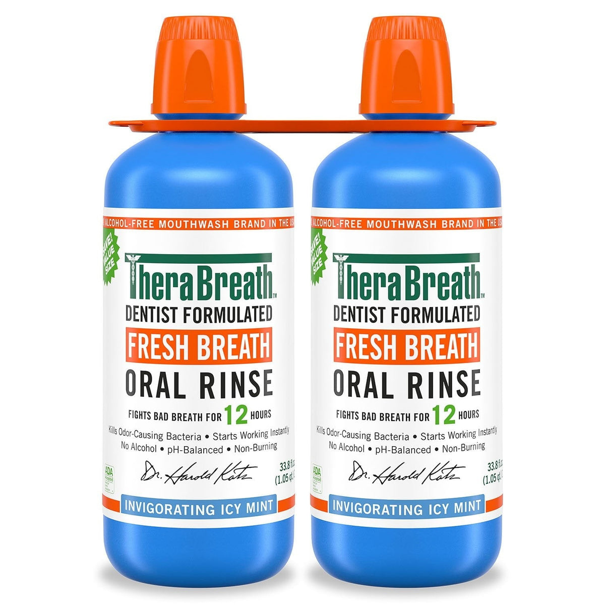 TheraBreath Icy Mint Mouthwash, 1L, 2 pk.