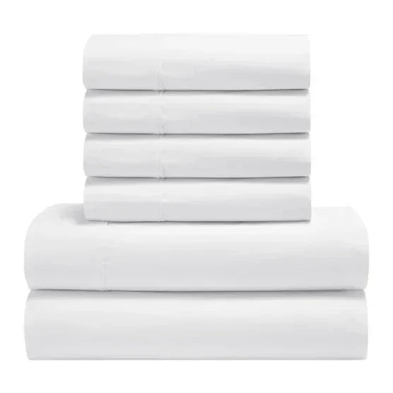 TheraLuxe by Therapedic 300 Thread Count 6-piece Peached Percale Sheet Set - USA MEGA SHOP