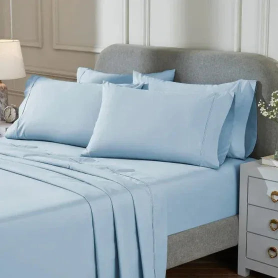 TheraLuxe by Therapedic 300 Thread Count 6-piece Peached Percale Sheet Set - USA MEGA SHOP