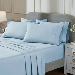 TheraLuxe by Therapedic 300 Thread Count 6-piece Peached Percale Sheet Set - USA MEGA SHOP