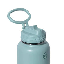 ThermoFlask mint insulated bottle lid detail with carry loop and metal rim