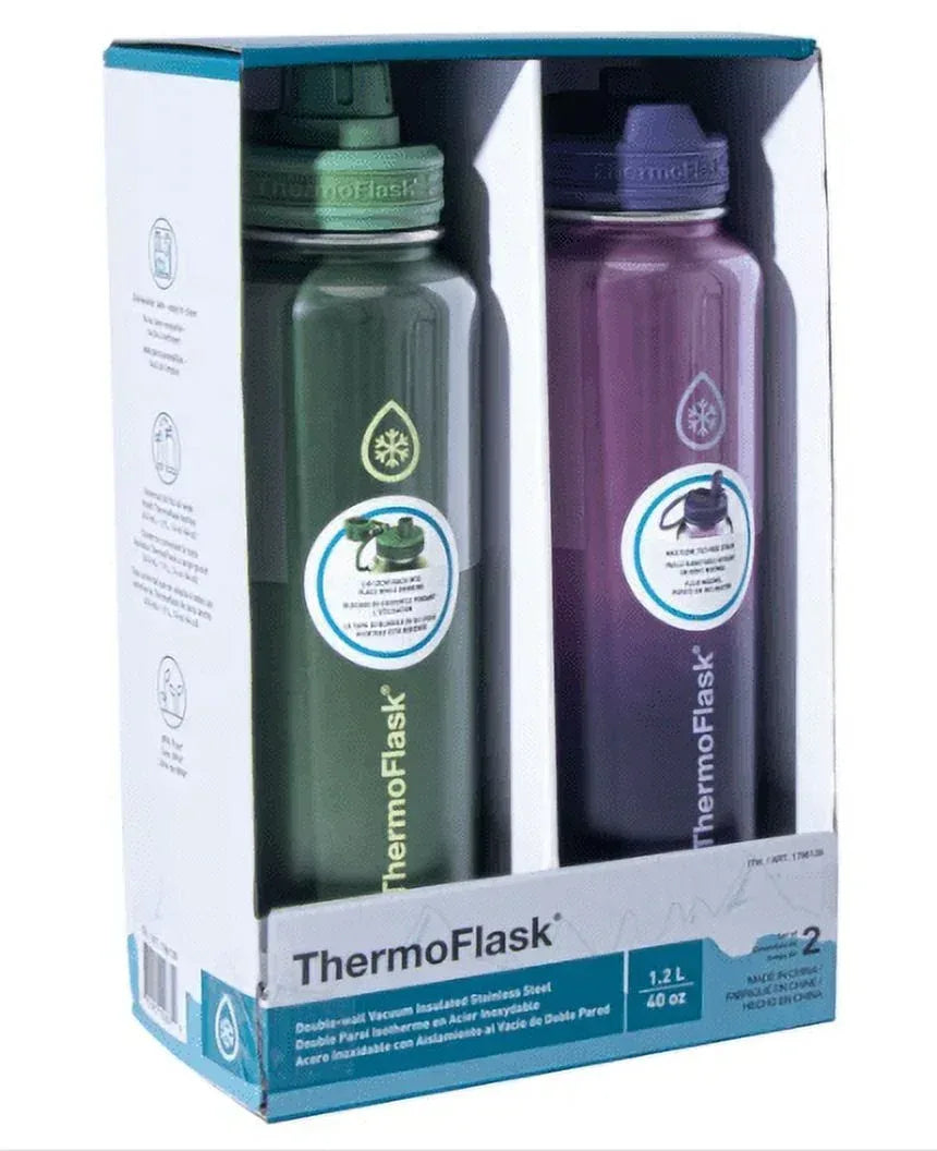 ThermoFlask 40oz. Insulated Stainless Steel, 2-pack
