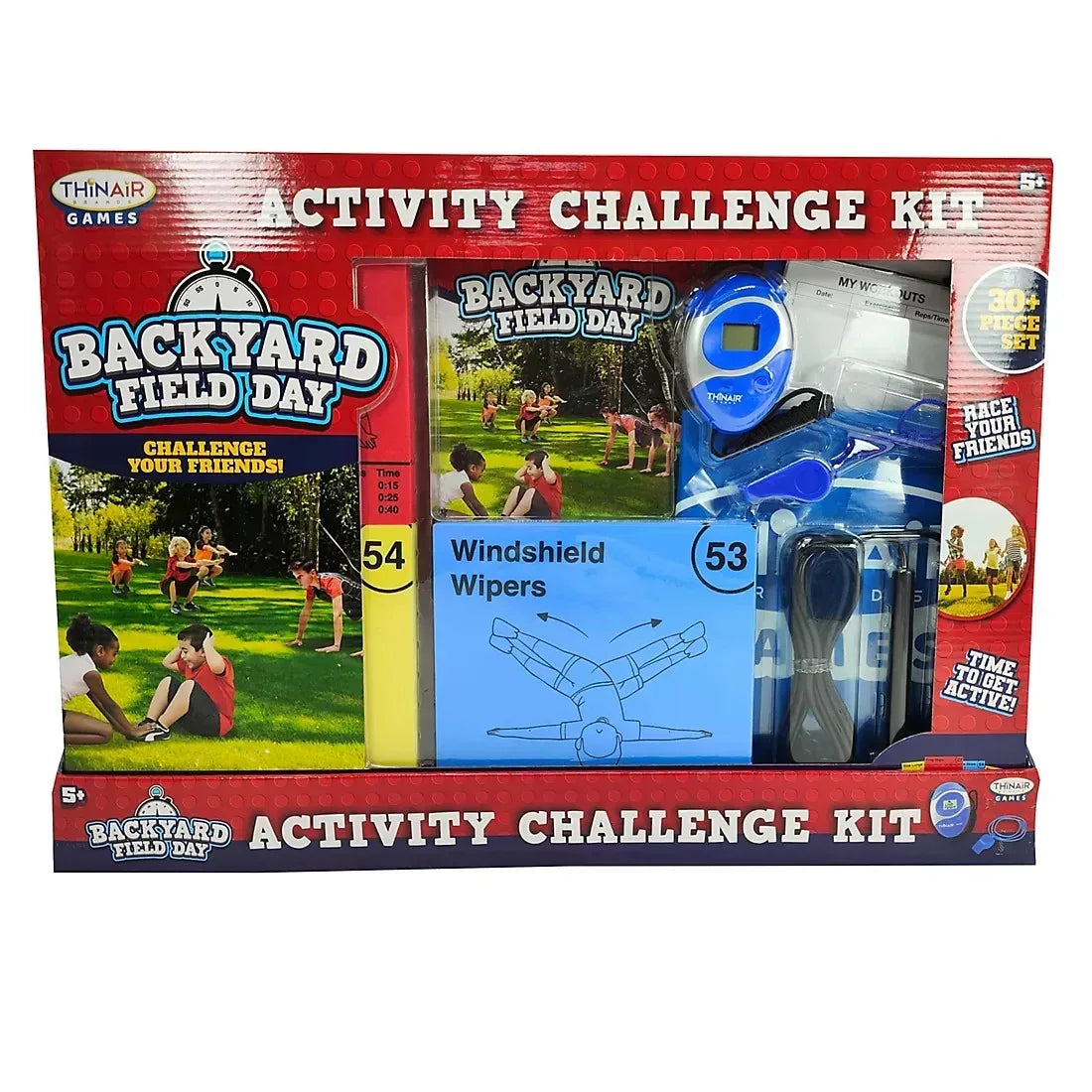 Thin Air Brands Backyard Field Day Obstacle Course Game With 27 Double-sided Foam Challenge Tiles