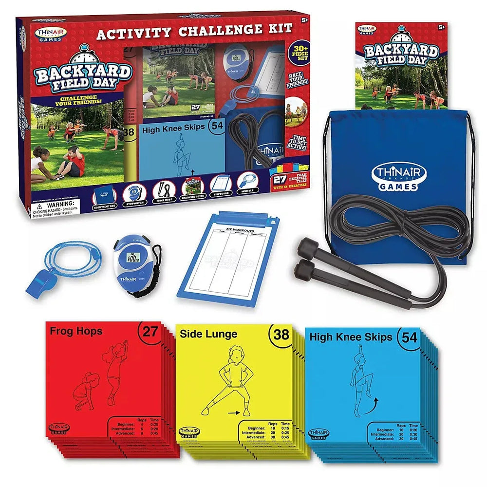 Thin Air Brands Backyard Field Day Obstacle Course Game With 27 Double-sided Foam Challenge Tiles - USA MEGA SHOP