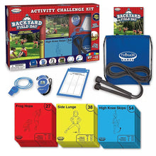 Backyard Field Day activity challenge kit with foam tiles and carrying bag, 27 pieces