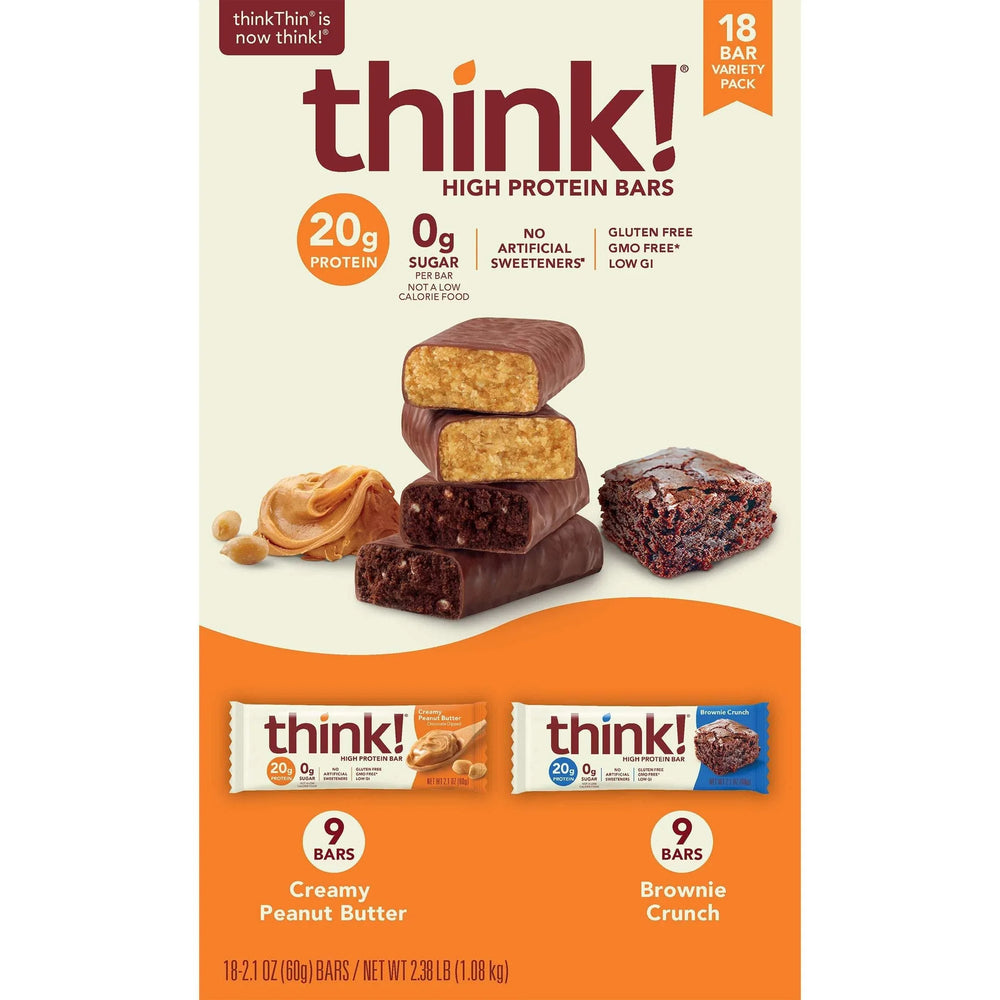 Think Thin High Protein Bar, Variety Pack, 2.1 oz, 18-count - USA MEGA SHOP