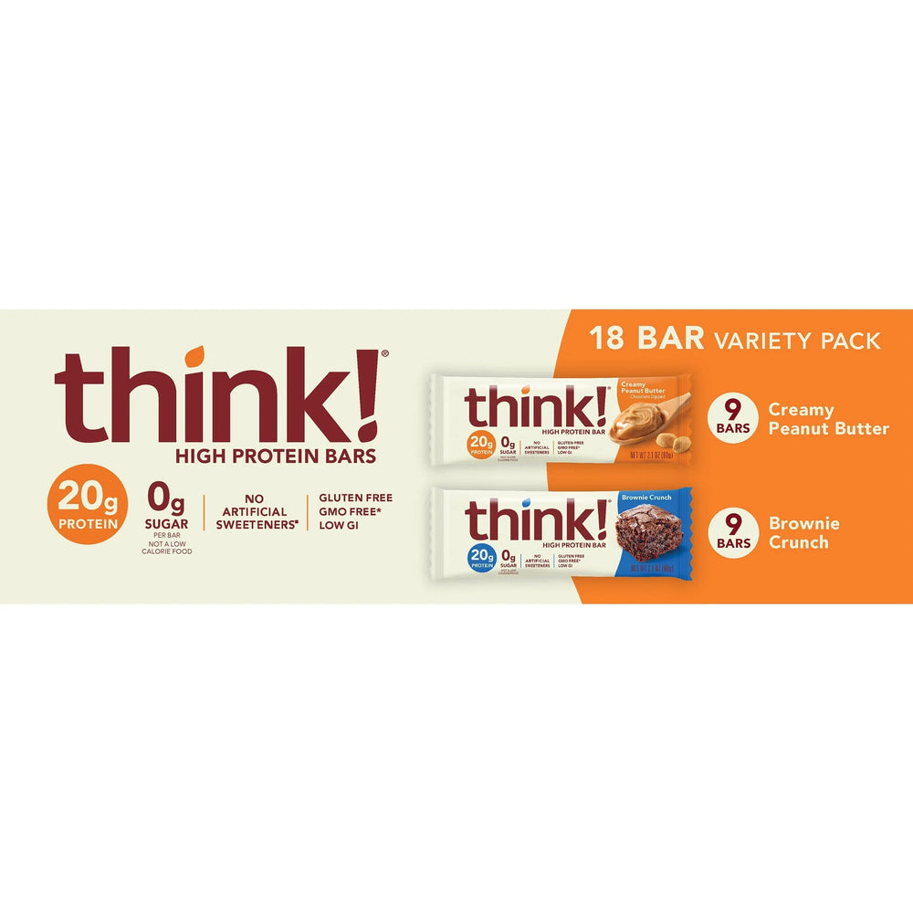 Think Thin High Protein Bar, Variety Pack, 2.1 oz, 18-count - USA MEGA SHOP