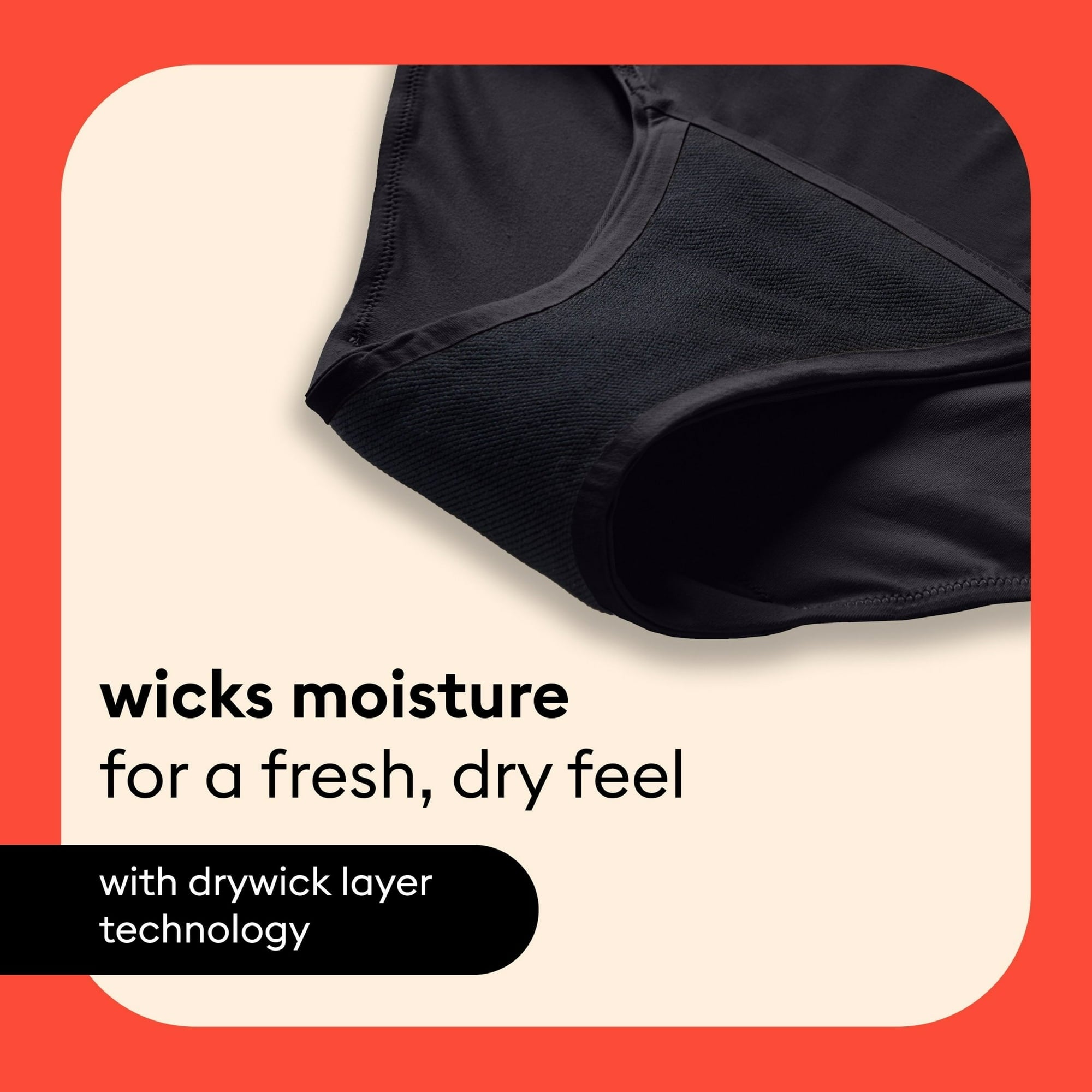 Thinx For All Leaks Women’s Hi-Waist Incontinence Underwear, Size 1X, Black