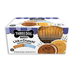Three Dog Bakery 2-Pack Lick'n Crunch! Carob & Peanut Butter/Golden & Vanilla - USA MEGA SHOP
