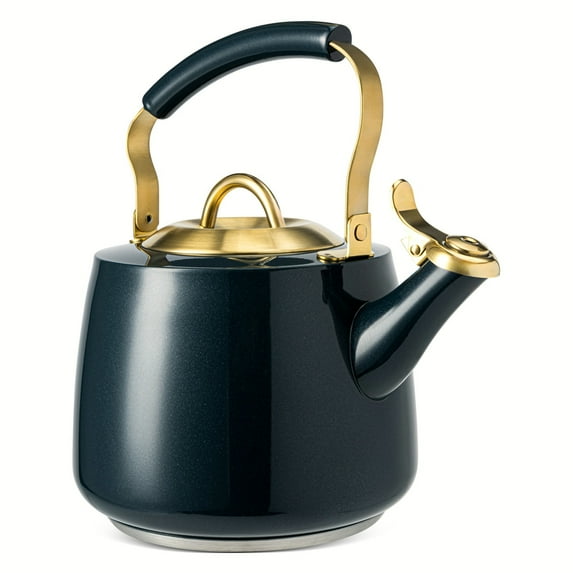 Thyme & Table Stainless Steel 1.8L Stovetop Tea Kettle - Black & Gold