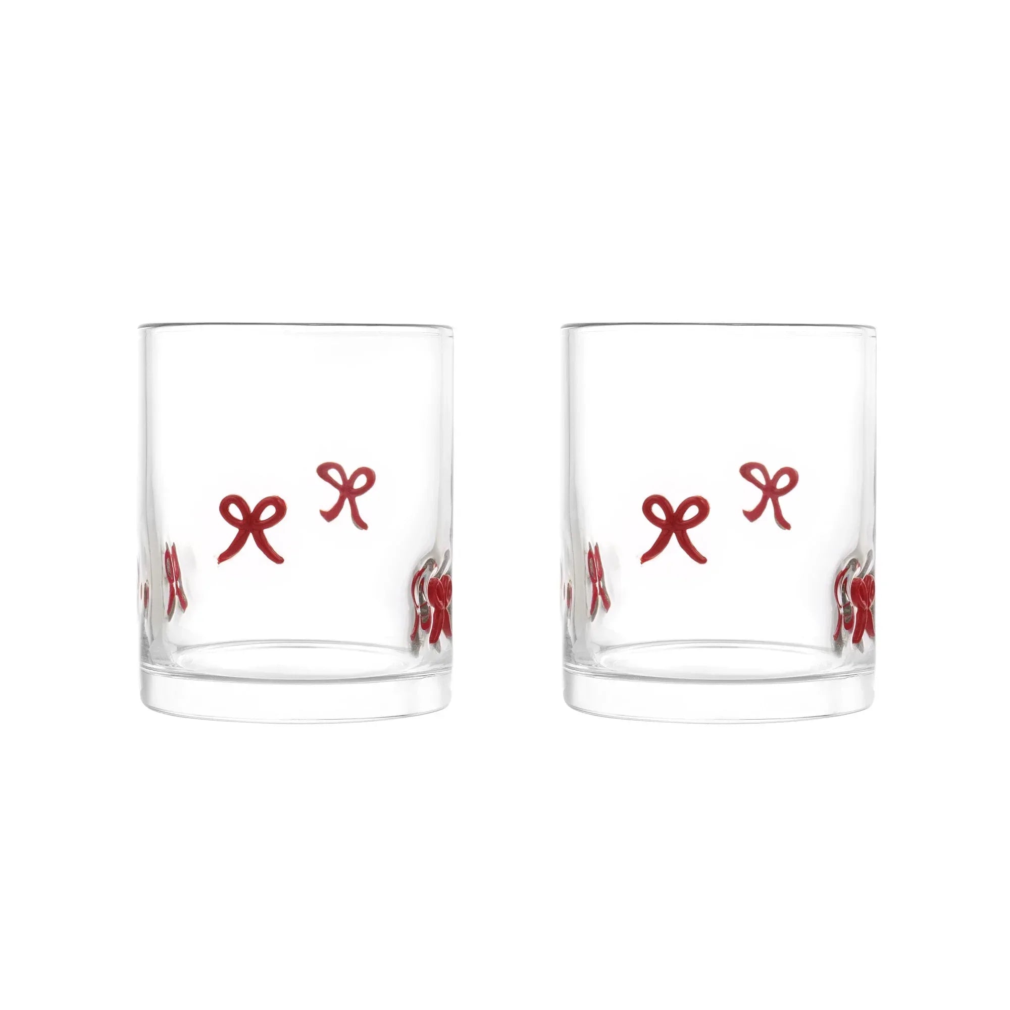 Thyme & Table 12 fl oz Red Hearts Charm Drinking Glasses, Set of 2