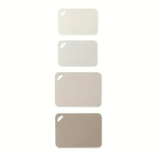 Cream poly cutting mats set of 4, rounded corners and side handle cutouts