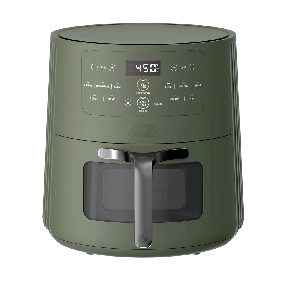 Thyme & Table 6QT Air Fryer, with ThymeCrispâ„¢ and Ceramic-Coated Nonstick Basket, Atlantic Blue - USA MEGA SHOP