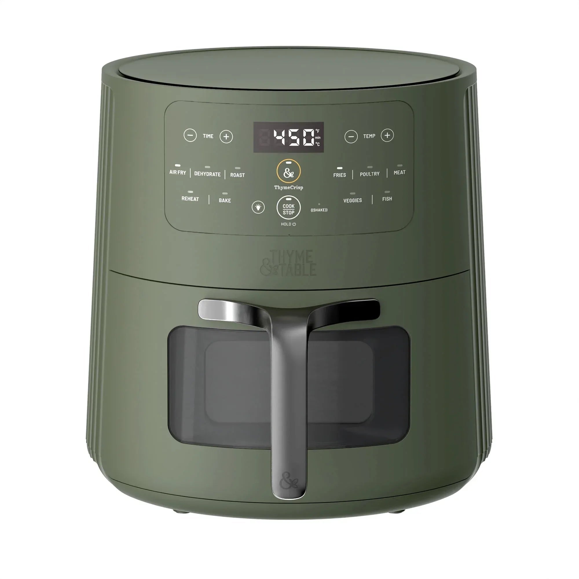 Thyme & Table 6QT Air Fryer, with ThymeCrisp™ and Ceramic-Coated Nonstick Basket, Atlantic Blue