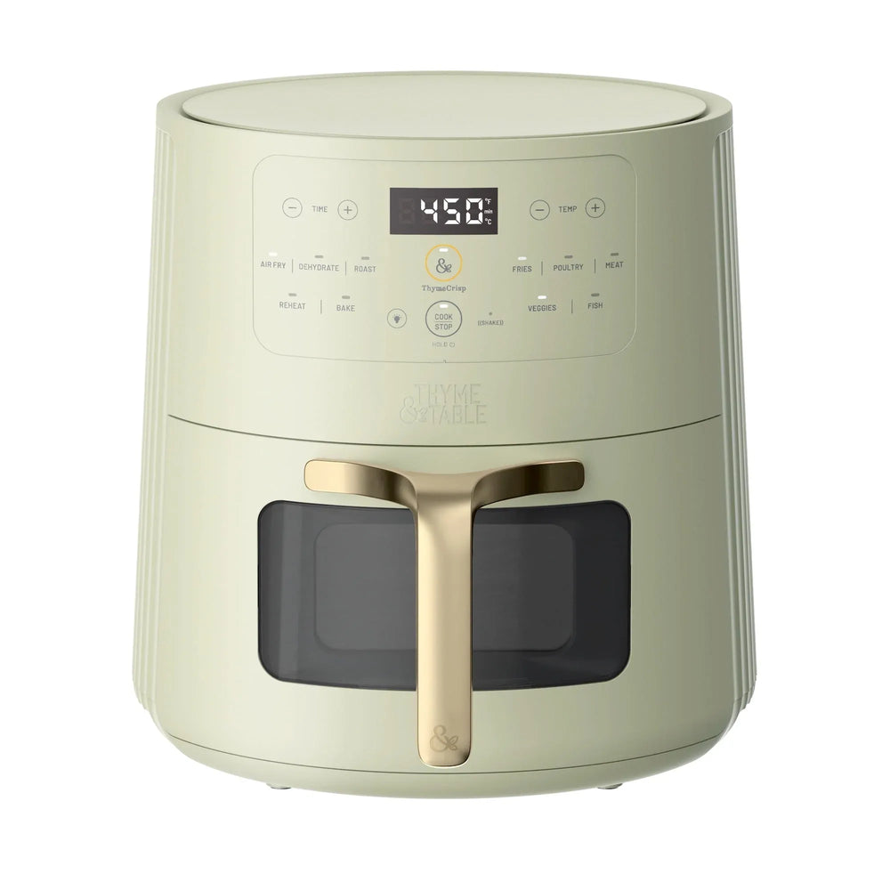 Thyme & Table 6QT Air Fryer, with ThymeCrispâ„¢ and Ceramic-Coated Nonstick Basket, Atlantic Blue - USA MEGA SHOP