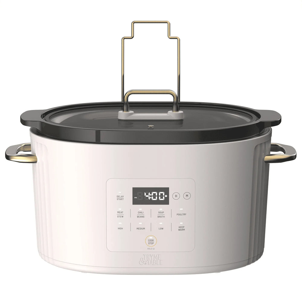 Thyme & Table 6QT Programmable Slow Cooker, Atlantic Blue - USA MEGA SHOP