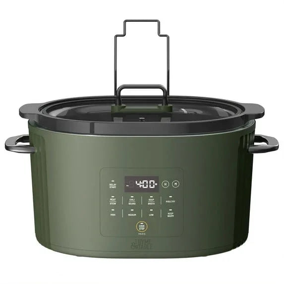 Thyme & Table 6QT Programmable Slow Cooker, Atlantic Blue - USA MEGA SHOP
