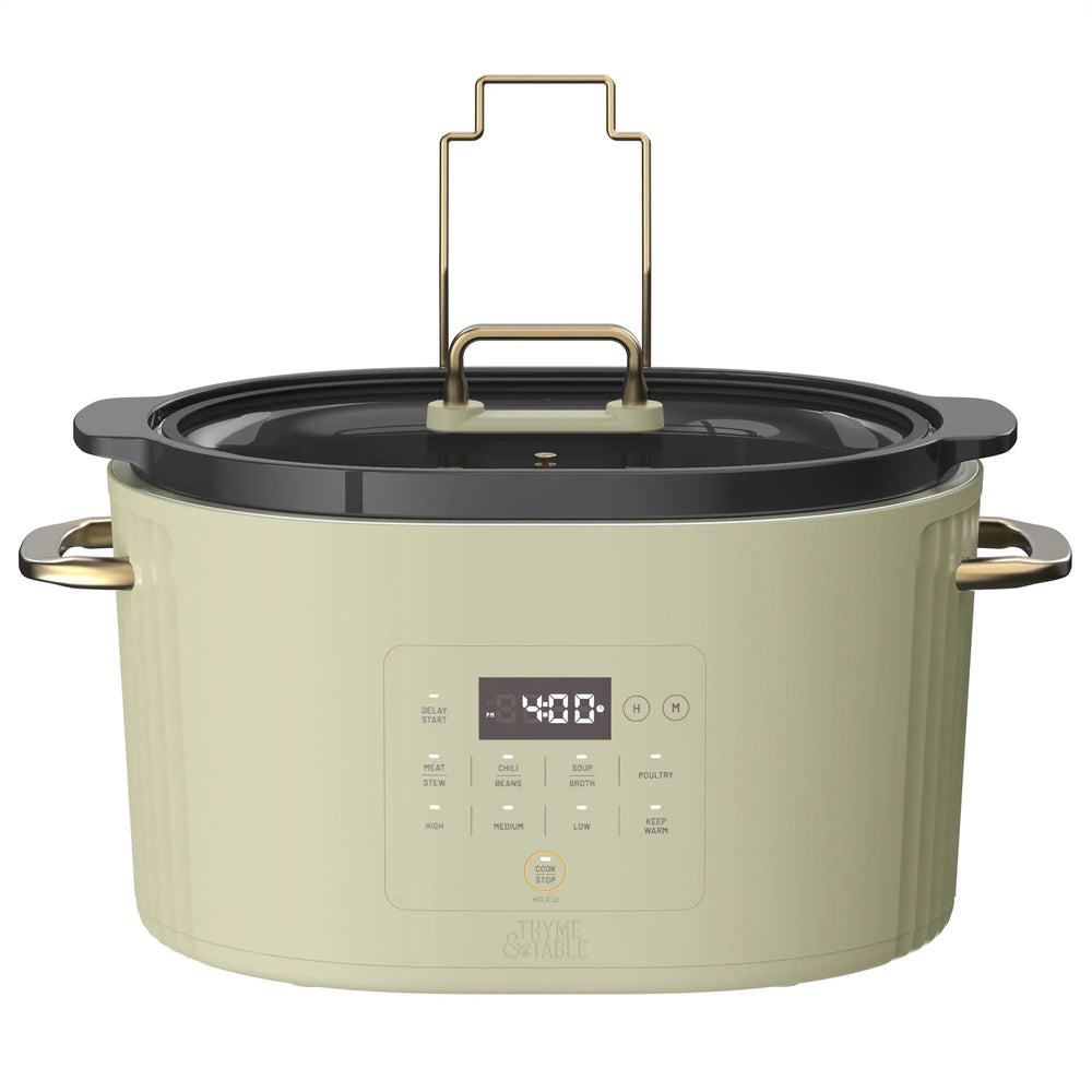 Thyme & Table 6QT Programmable Slow Cooker, Atlantic Blue - USA MEGA SHOP
