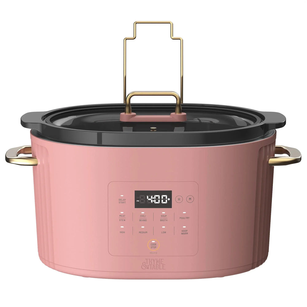 Thyme & Table 6QT Programmable Slow Cooker, Atlantic Blue - USA MEGA SHOP