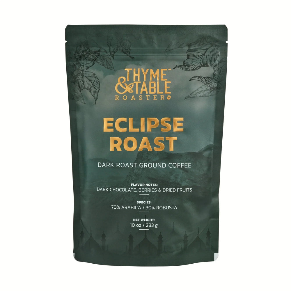 Thyme & Table Ground Coffee, Dark Roast, Eclipse Blend - USA MEGA SHOP