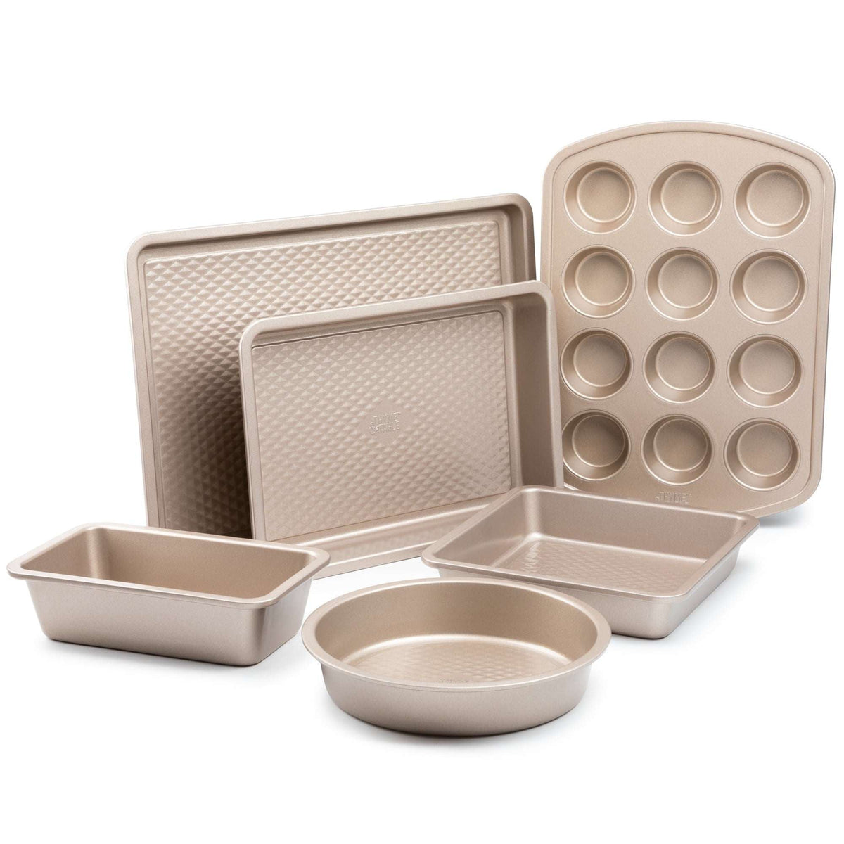 Thyme & Table Non-Stick Aluminized Steel Baking 6 Piece Set, Champagne Gold