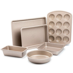 Thyme & Table Non-Stick Aluminized Steel Baking 6 Piece Set, Champagne Gold