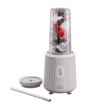 Sand white single serve blender with Tritan cup, smart seal lid and reusable straw