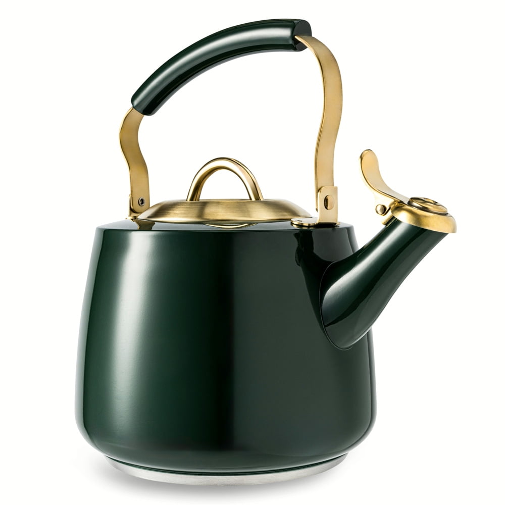 Thyme & Table Stainless Steel 1.8L Stovetop Tea Kettle - Black & Gold