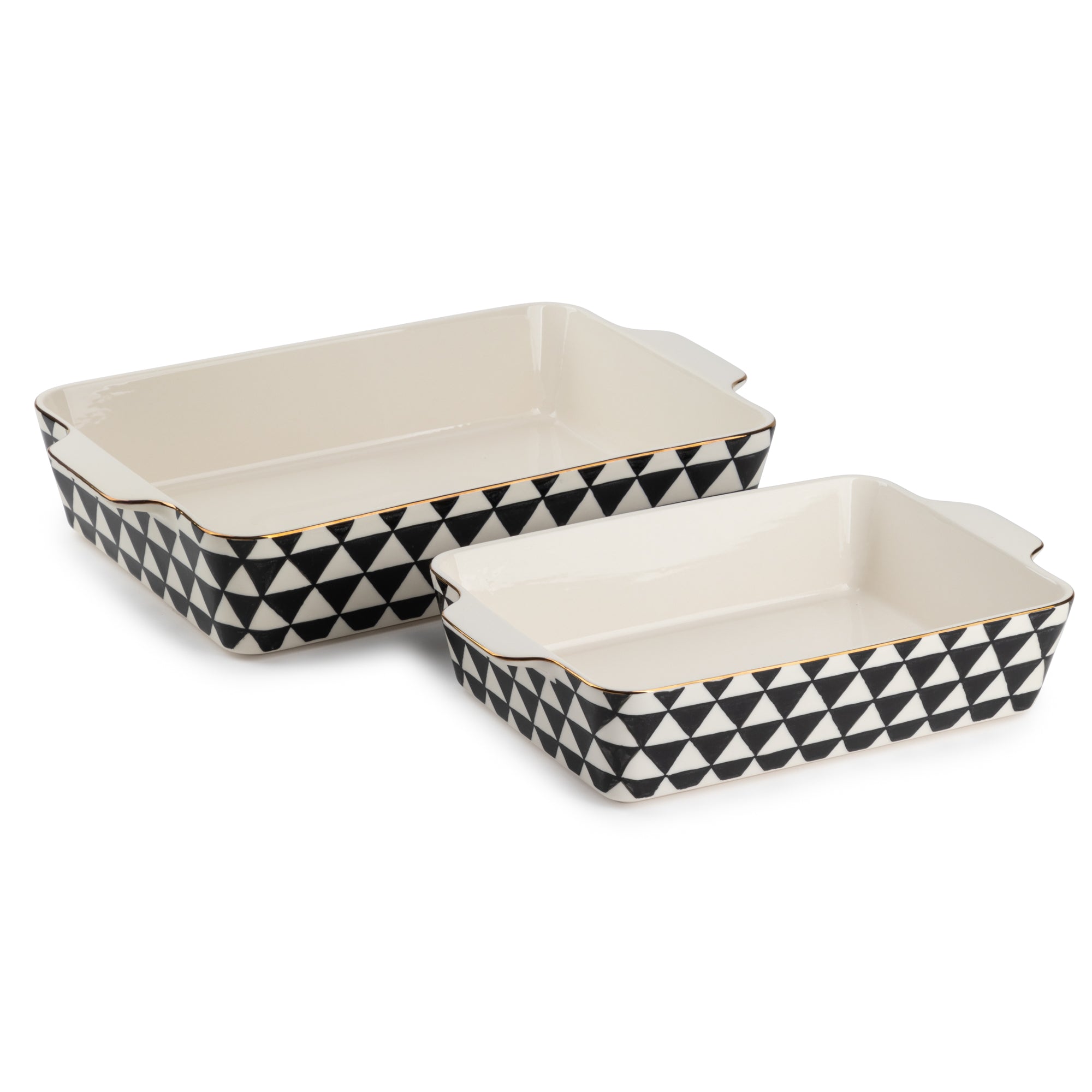 Thyme & Table 2-Piece Ceramic Rectangular Baking Dish Set - Onyx