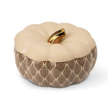 Stoneware soup tureen with cream lid and Ocee leaf pattern in dark brown