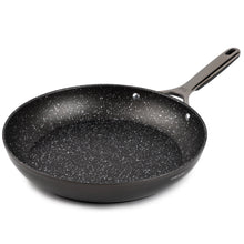 Black speckled non-stick fry pan with long handle, 12 in