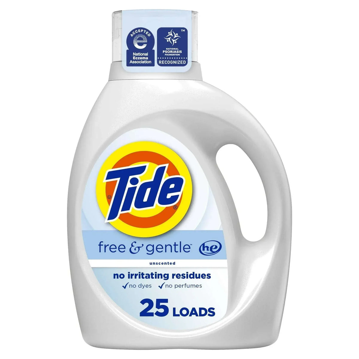 Tide Free & Gentle Laundry Detergent Liquid, 34 fl oz, 25 Loads - USA MEGA SHOP