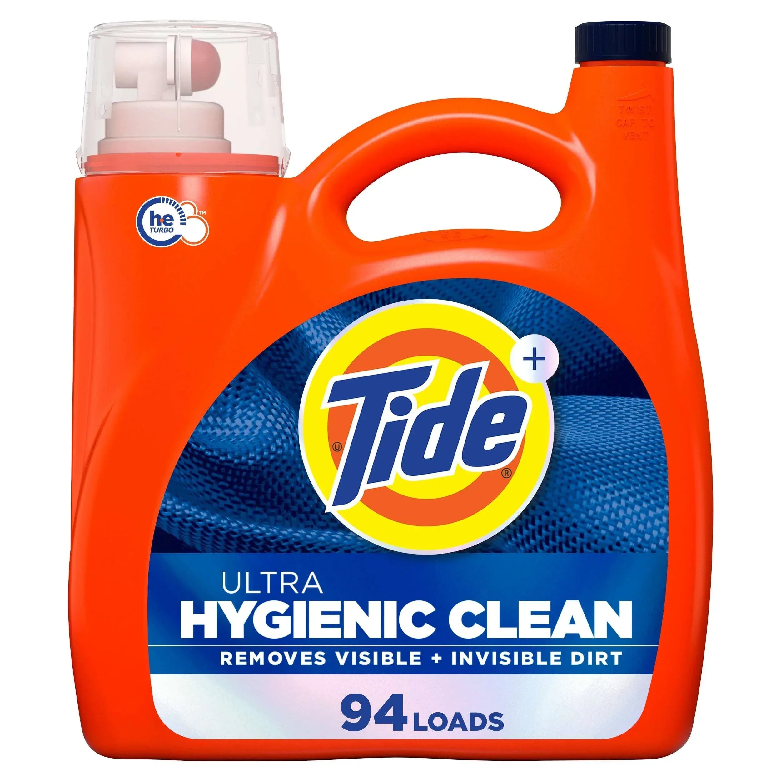 Tide Ultra Hygienic Clean Liquid Laundry Detergent, Original Scent, 84 fl oz, 59 Loads