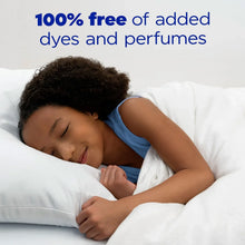 Sleeping person resting on a white pillow