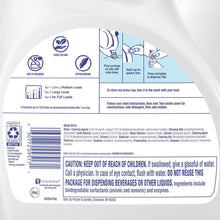 Laundry detergent bottle back label with directions and ingredient information panel.