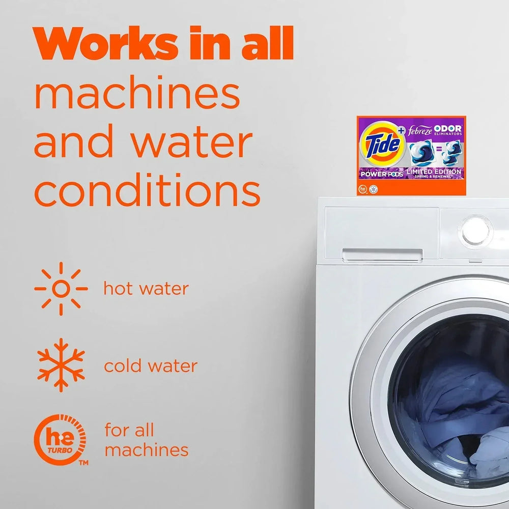 Tide Power PODS with Febreze Laundry Detergent Pacs, Spring & Renewal, 72 ct. - USA MEGA SHOP