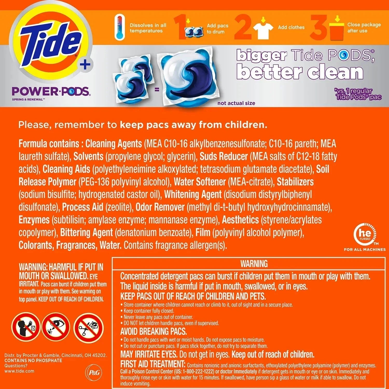 Tide Power PODS with Febreze Laundry Detergent Pacs, Spring & Renewal, 72 ct. - USA MEGA SHOP