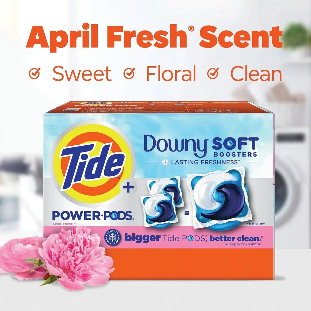 Tide Power PODs Downy Soft Boosters Laundry Detergent Pacs, April Fresh, 72 ct. - USA MEGA SHOP