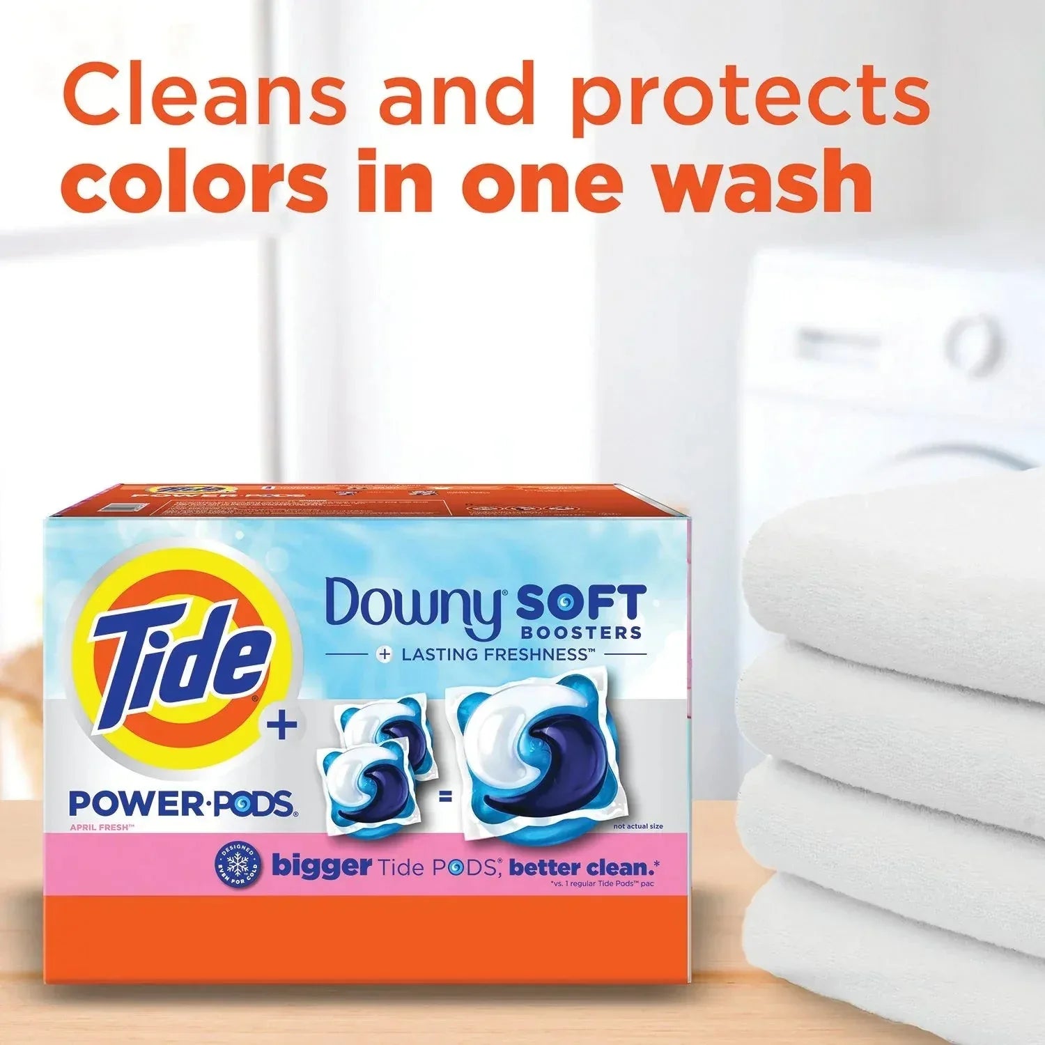 Tide Power PODs Downy Soft Boosters Laundry Detergent Pacs, April Fresh, 72 ct. - USA MEGA SHOP