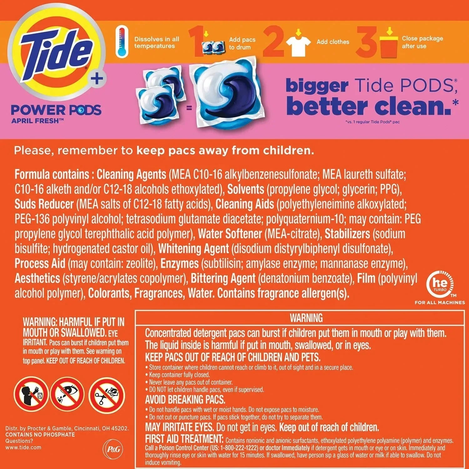 Tide Power PODs Downy Soft Boosters Laundry Detergent Pacs, April Fresh, 72 ct. - USA MEGA SHOP