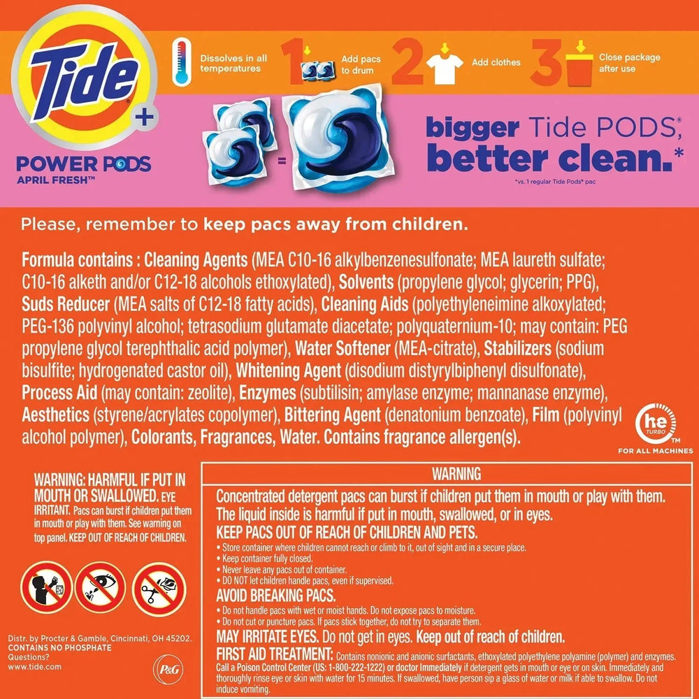 Tide Power PODs Downy Soft Boosters Laundry Detergent Pacs, April Fresh, 72 ct. - USA MEGA SHOP