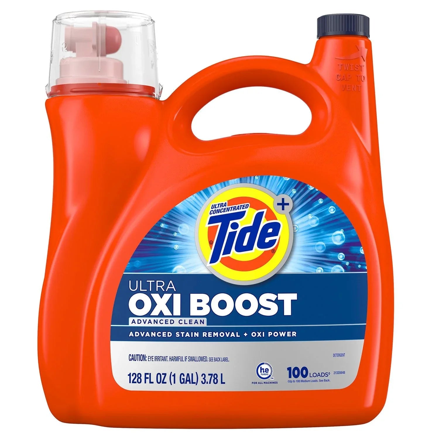 Tide Ultra Oxi Boost Liquid Laundry Detergent, 100 loads, 128 fl. oz. - USA MEGA SHOP